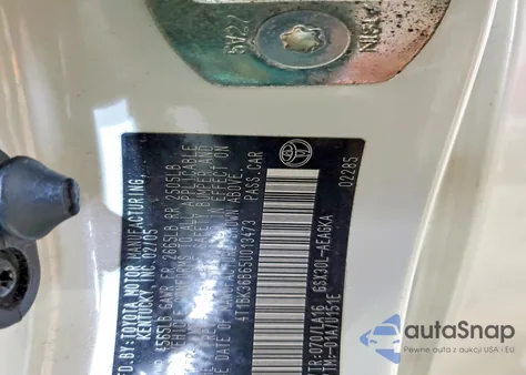 2005 Toyota Avalon Xl z USA, uszkodzony, nr VIN 4T1BK36B65U013473